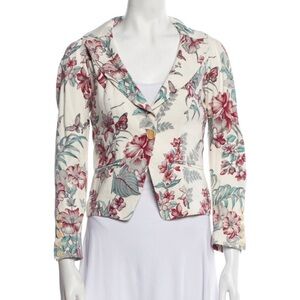Etro Floral Linen Blazer | Made in Italy